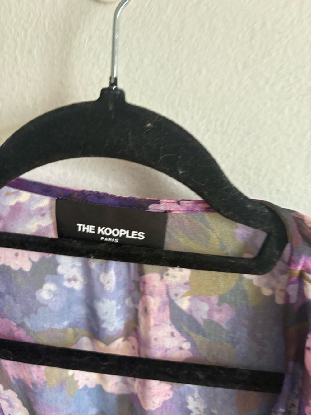 The Kooples Sz 8 Purple Floral Feminine Date Wedding Short Dress - Picture 5 of 13